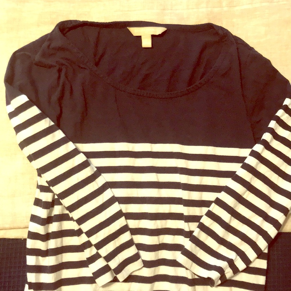 Banana Republic S Navy White Stripe Pocket Dress